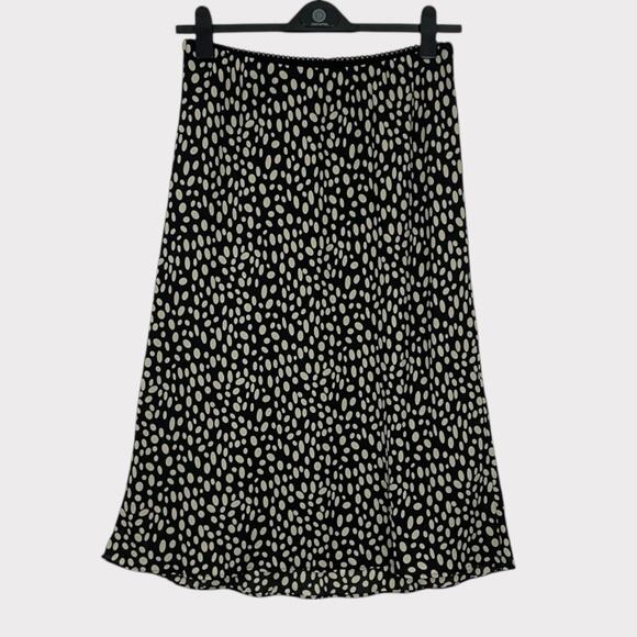 Max Studio Black & Cream Polka Dot Midi Skirt - Picture 1 of 6